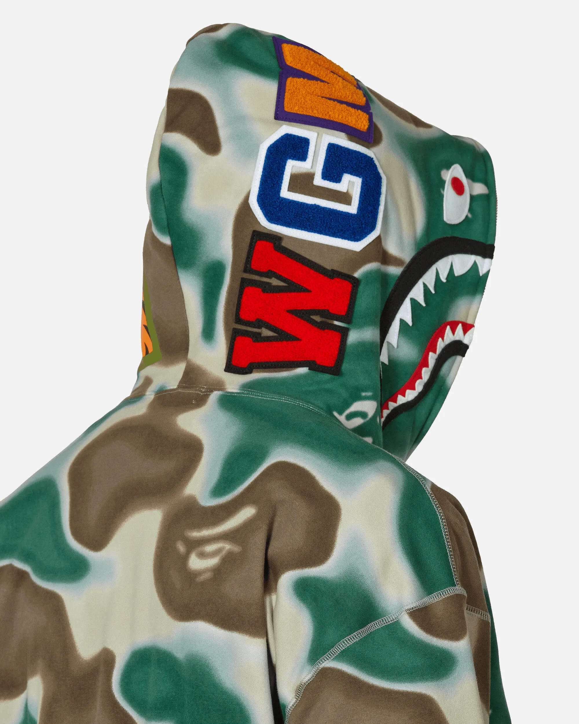 Liquid Camo Shark Full Zip Hoodie Olive Drab