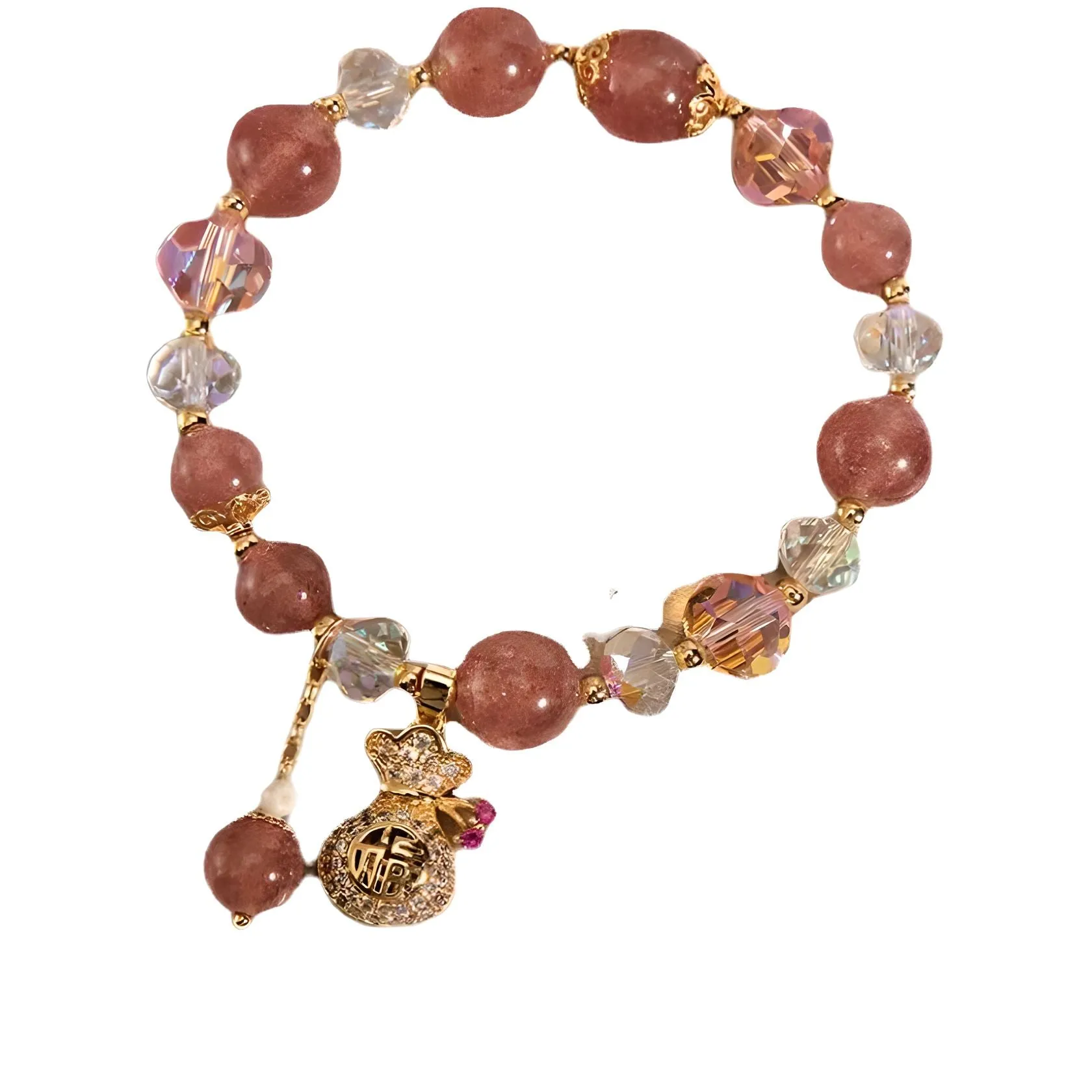 Luxyin Kama Strawberry Quartz Bracelet