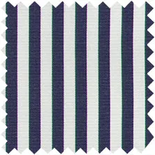 Made-to-Order Designer Tunic in Navy Bengal Stripe Poplin