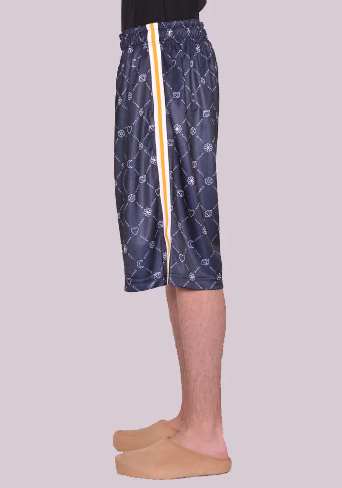 MARNI PJMU0059LU MARNIGRAM TRACKSUIT JERSEY SHORTS BLUE/BLACK