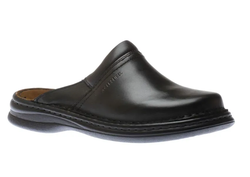 Max Black Leather Slipper