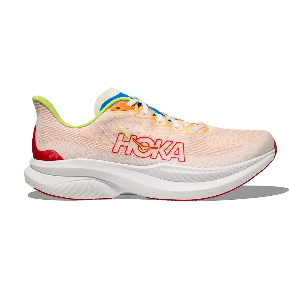 Men's Mach 6 Running Shoe - White/Solar Flare - Regular (D)