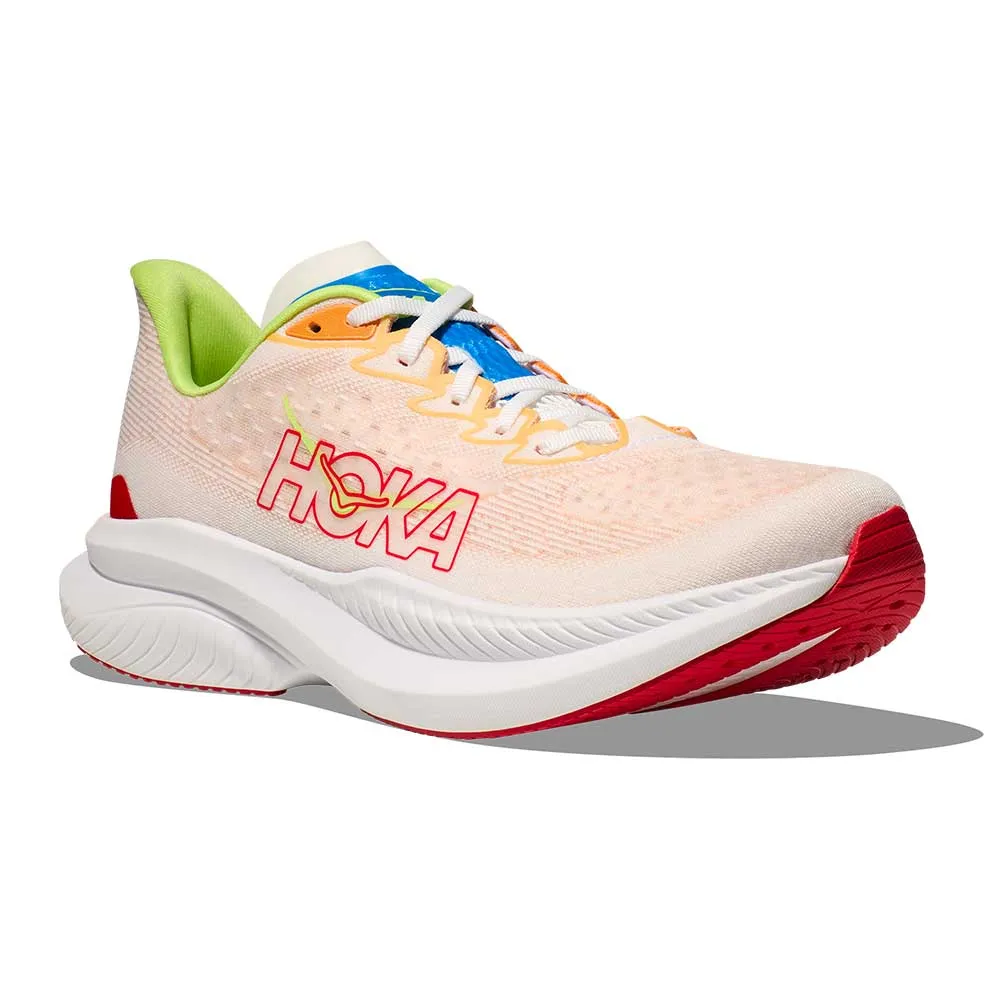 Men's Mach 6 Running Shoe - White/Solar Flare - Regular (D)