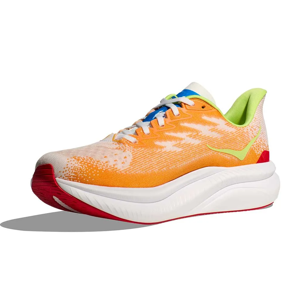 Men's Mach 6 Running Shoe - White/Solar Flare - Regular (D)