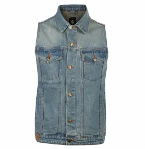 Men's vest CAPRICORN ROCKWEAR - blue without frays - CAP008  -  Metal-shop