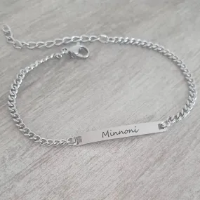 Minnoni Personalized Stainless Steel bracelet, Adjustable Size: 17-21cm (READY IN 3 DAYS!)