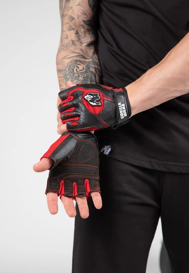 Mitchell Training Gloves - Black/Red - 3XL Gorilla Wear