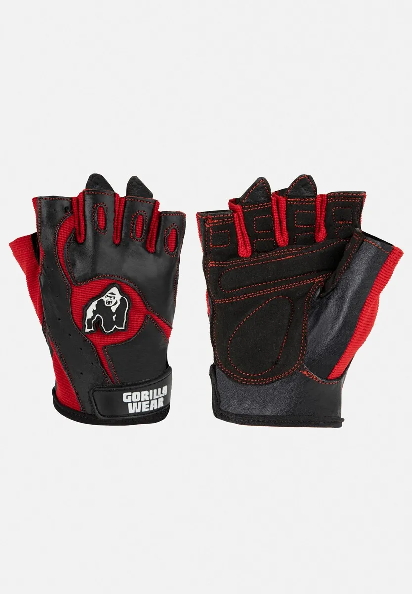 Mitchell Training Gloves - Black/Red - M Gorilla Wear