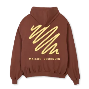 MJ GRAF BEIGE FULL Vintage Brown Oversized Hoodie.