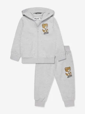 Moschino Baby Teddy Logo Tracksuit in Grey