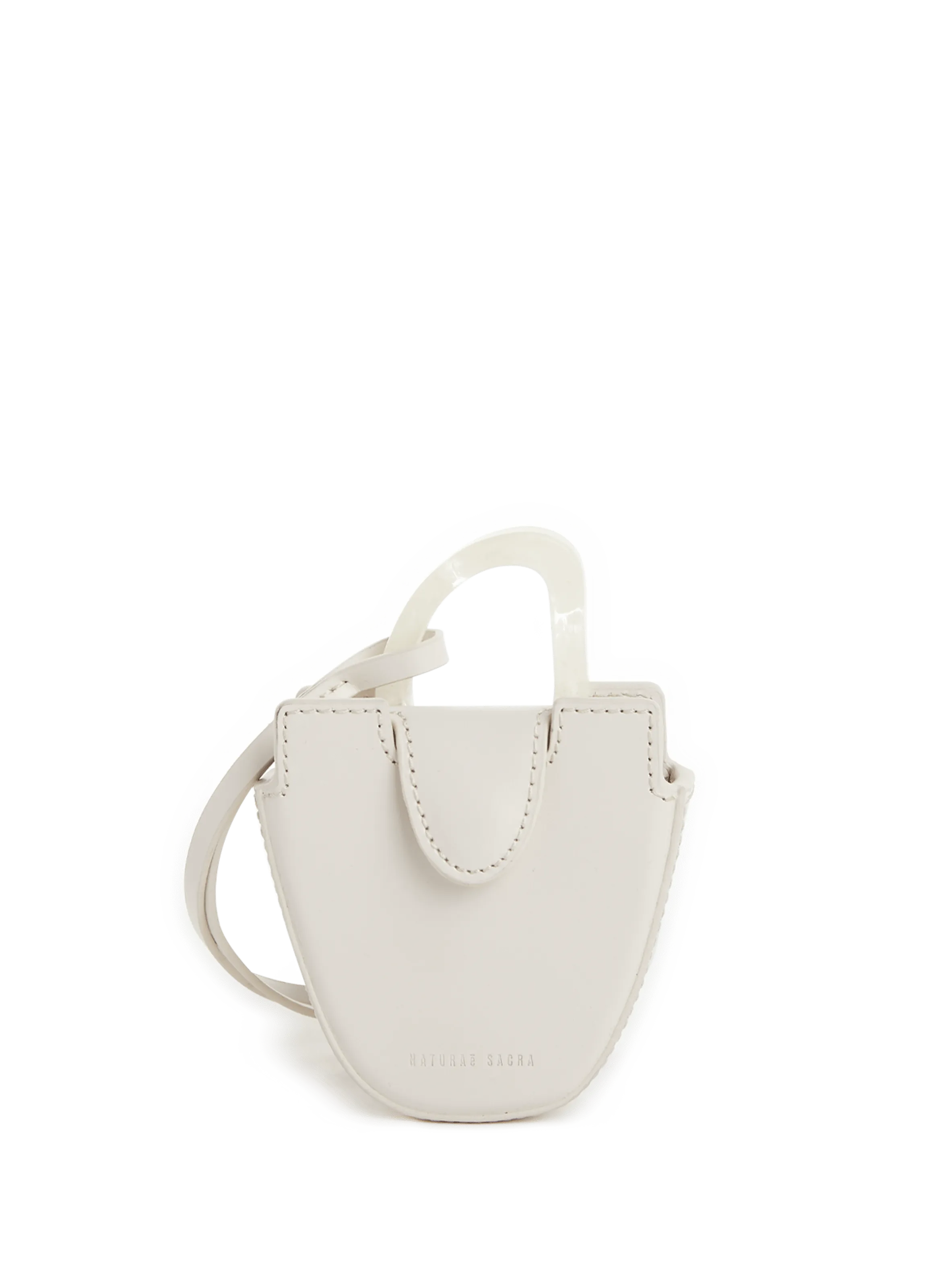 NATURAE SACRA  Ourea leather micro bag - White