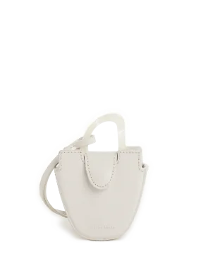 NATURAE SACRA  Ourea leather micro bag - White