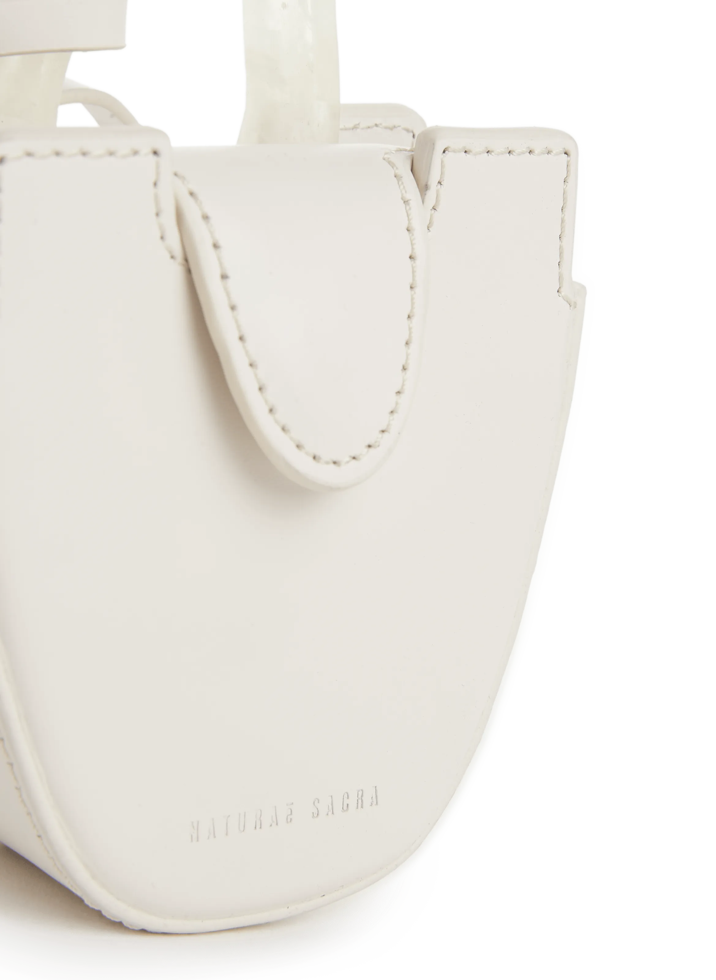 NATURAE SACRA  Ourea leather micro bag - White