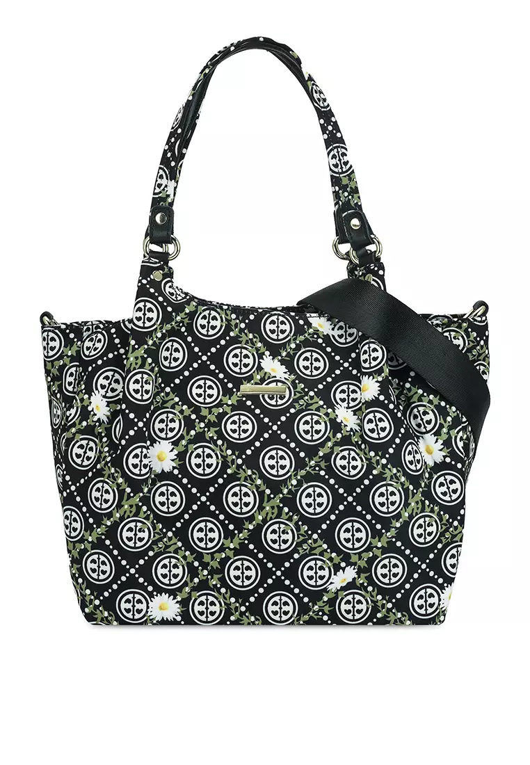 NUVEAU Printed Nylon Convertible Shoulder Bag