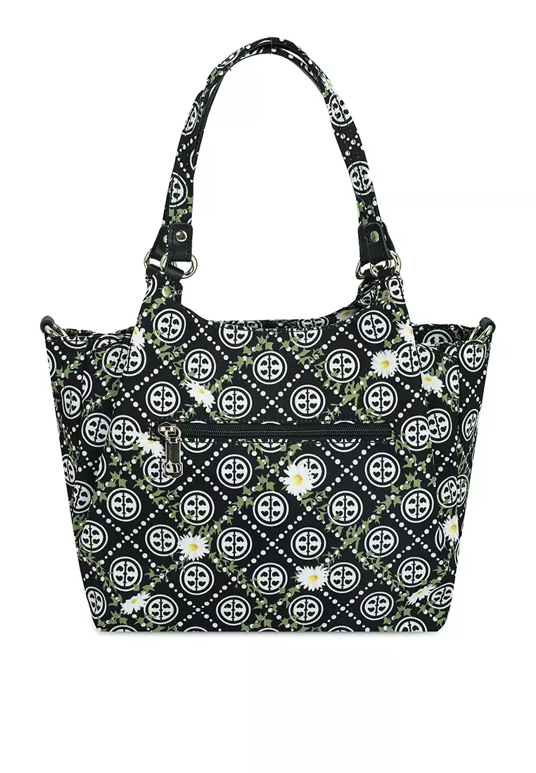 NUVEAU Printed Nylon Convertible Shoulder Bag