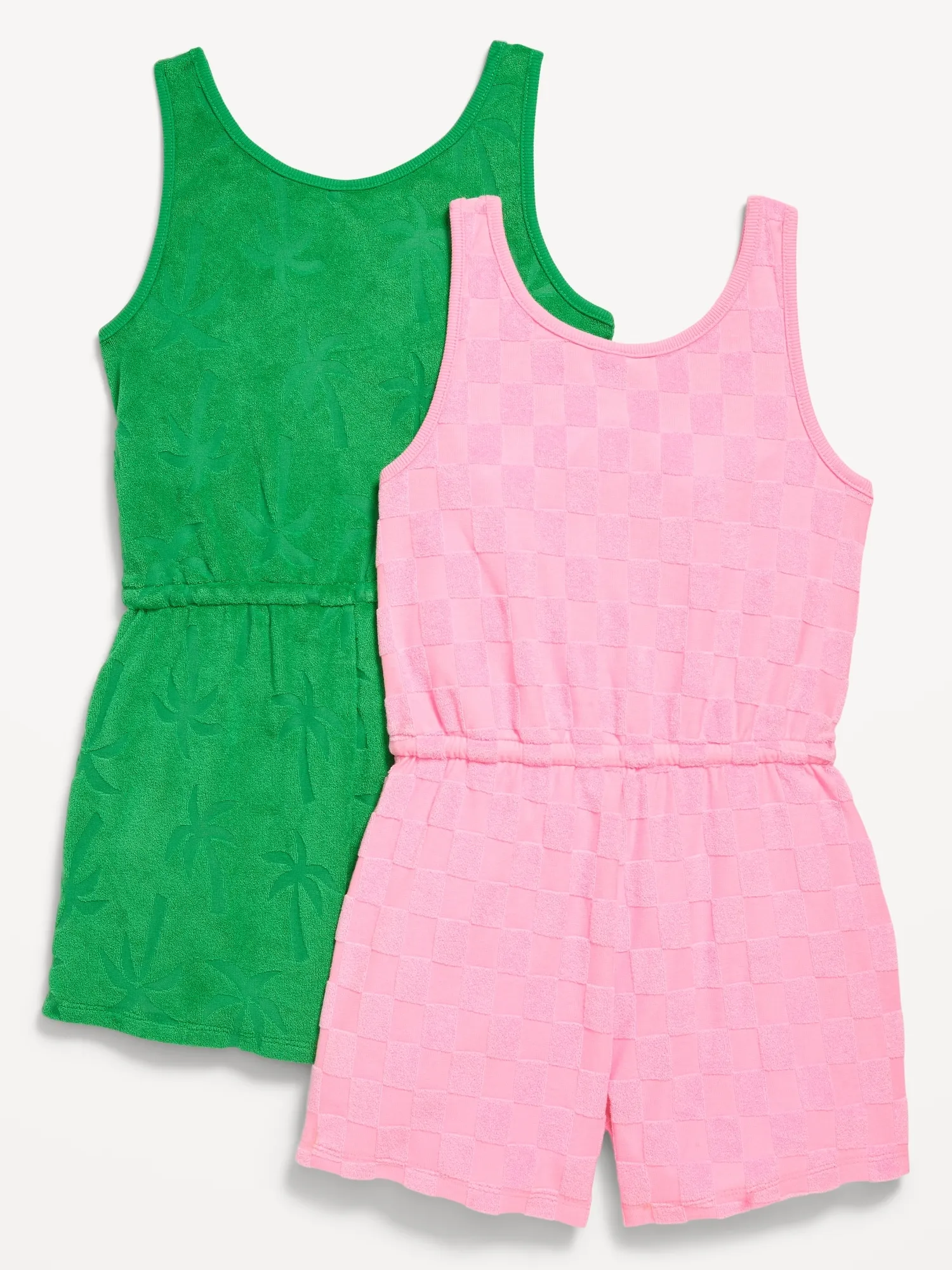 Old Navy Sleeveless Terry Cinched-Waist Romper 2-Pack for Girls