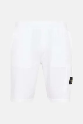 Old Treatment Fleece Bermuda Shorts - White