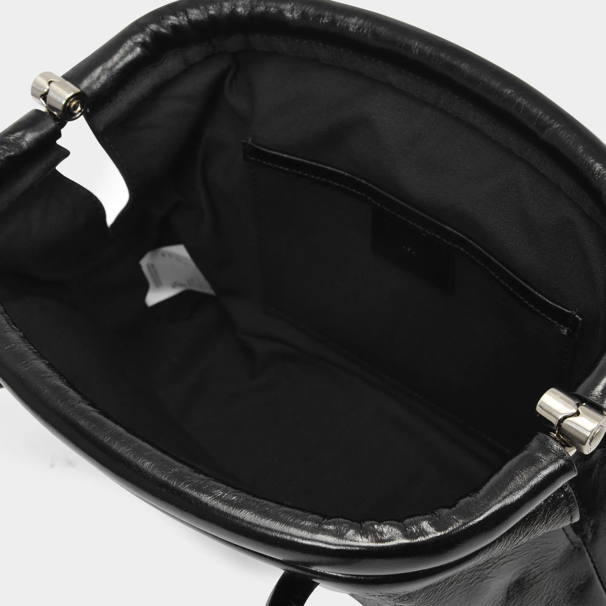 Osoi  Circle Brot Bag in Black Leather