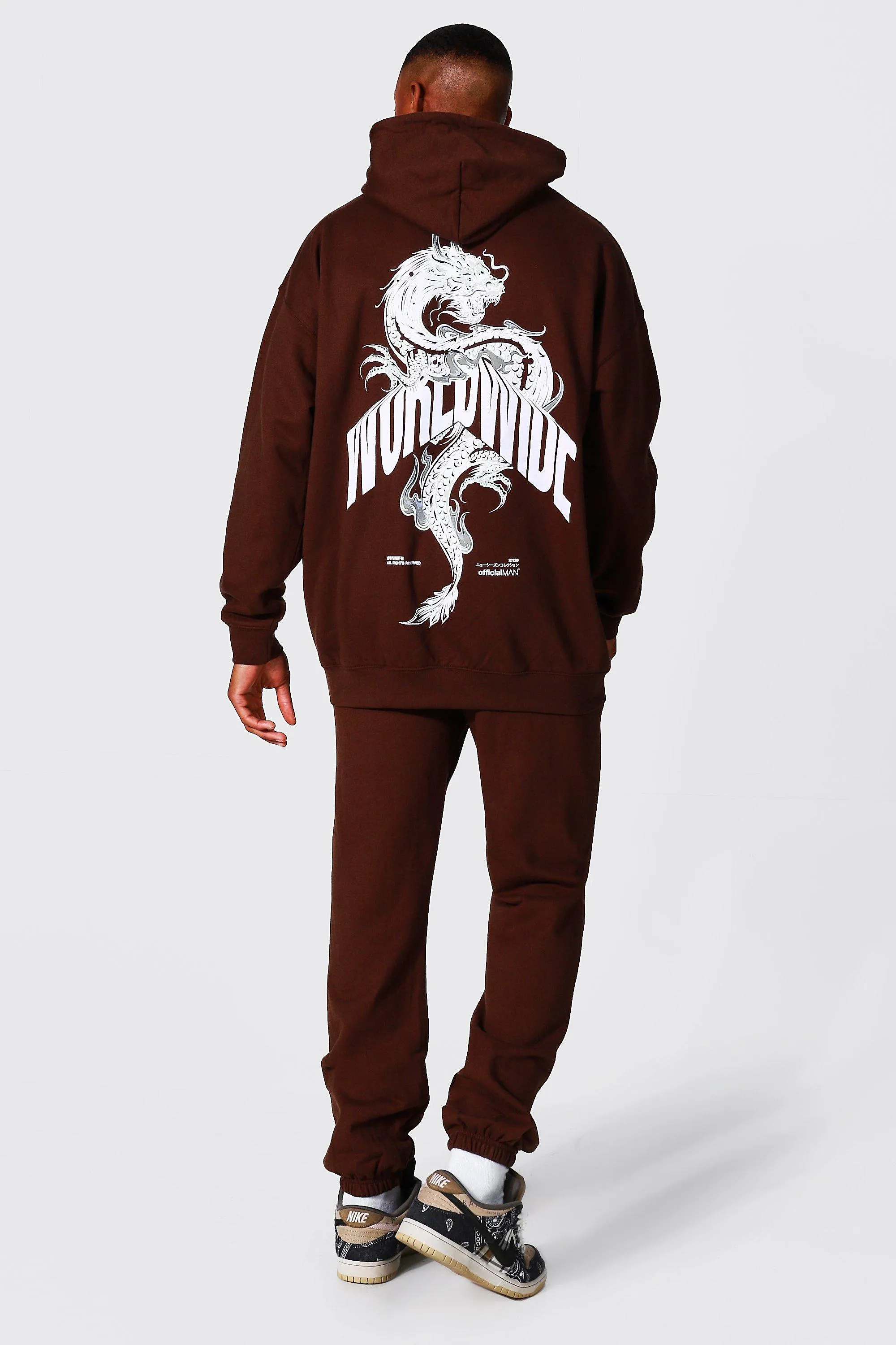 Oversized Worldwide Dragon Hooded Tracksuit