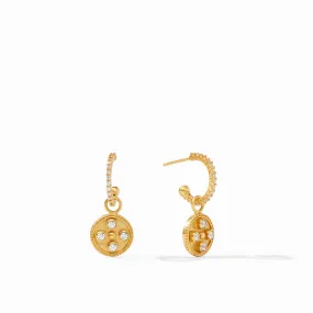 Paris Charm Earrings Gold Cz by Julie Vos