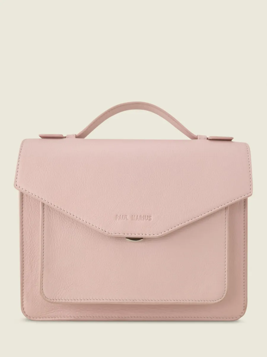 Pink Leather Cross-Body Bag for Women - Simone Pastel Pink | PAUL MARIUS