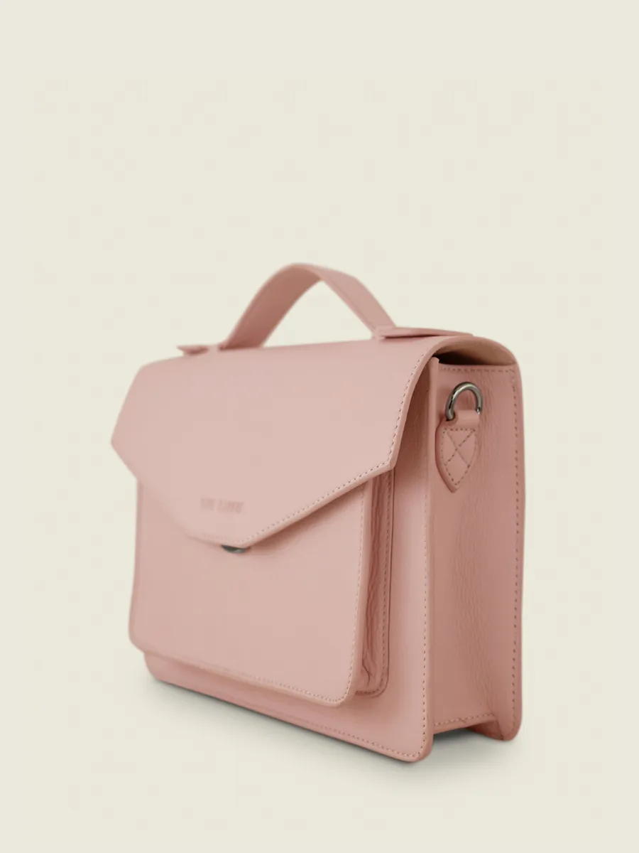 Pink Leather Cross-Body Bag for Women - Simone Pastel Pink | PAUL MARIUS