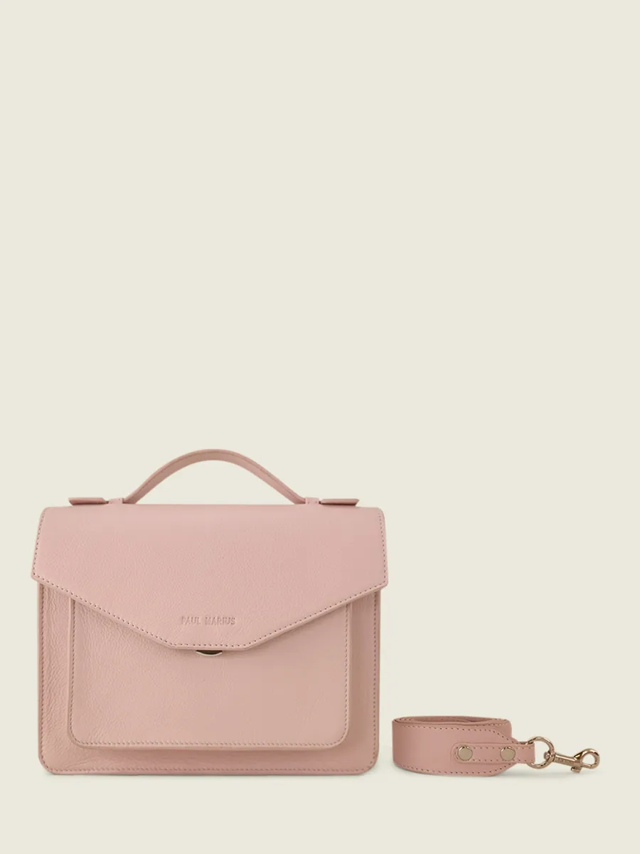 Pink Leather Cross-Body Bag for Women - Simone Pastel Pink | PAUL MARIUS