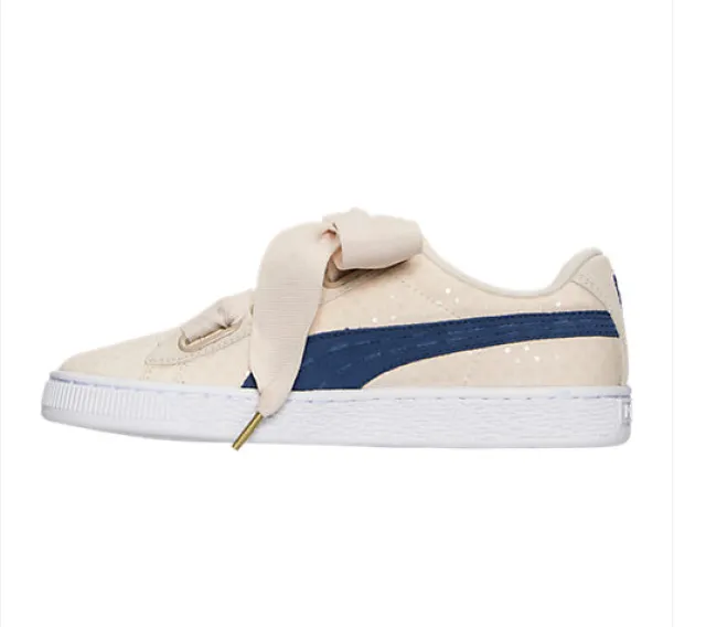 Puma Basket Heart Denim Oatmeal Twilight Blue 36337103 W...