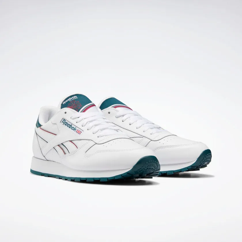 REEBOK CL LEATHER - Ftwr White / Midnight Pine / Punch Berry