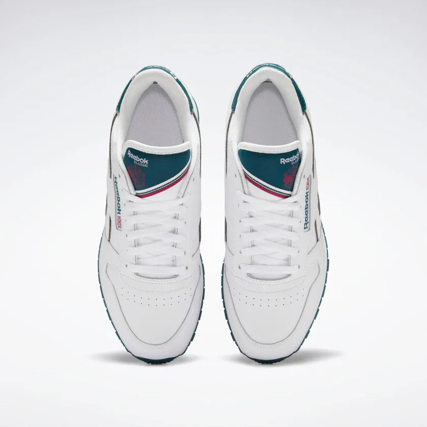 REEBOK CL LEATHER - Ftwr White / Midnight Pine / Punch Berry