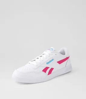 REEBOK Court Advance W White Pink Blue Sneakers