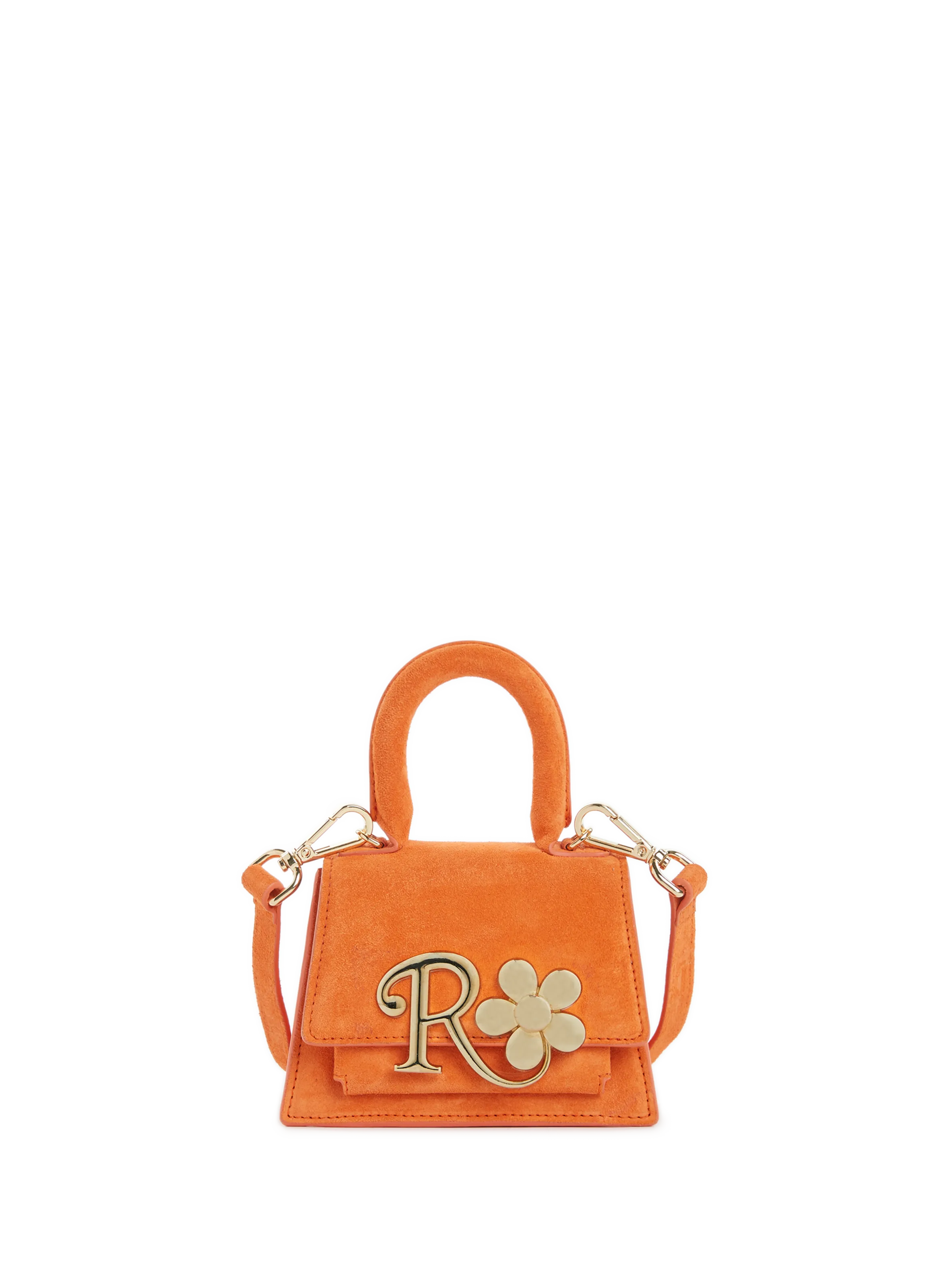 Richard quinn  Mini suede shoulder bag - Orange