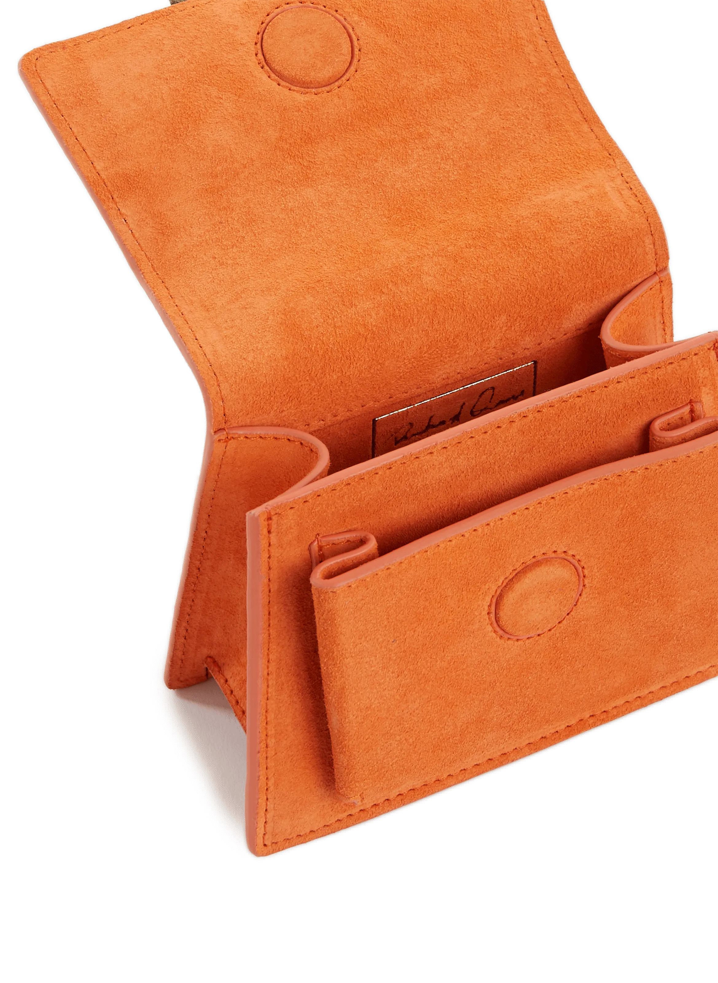 Richard quinn  Mini suede shoulder bag - Orange