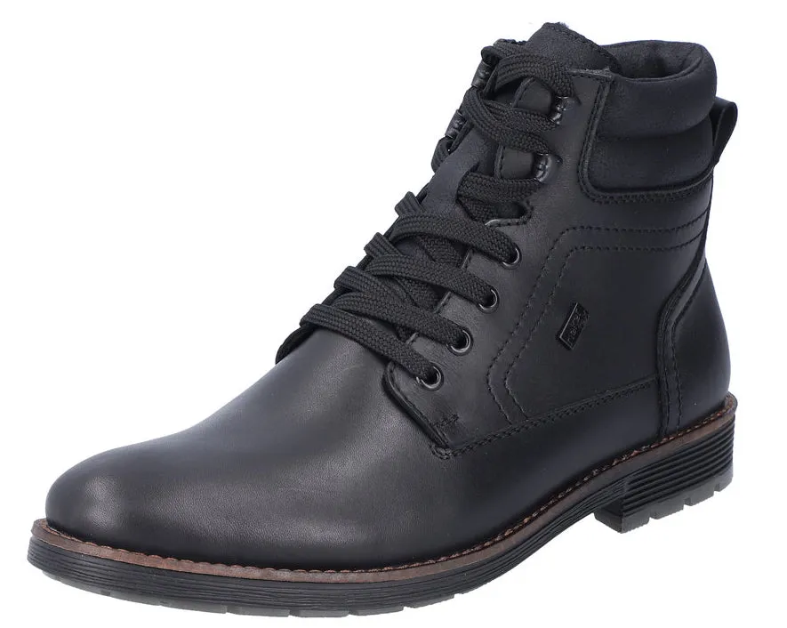 Rieker Black Warmlined Lace Up Boot