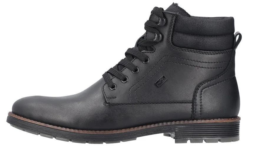 Rieker Black Warmlined Lace Up Boot