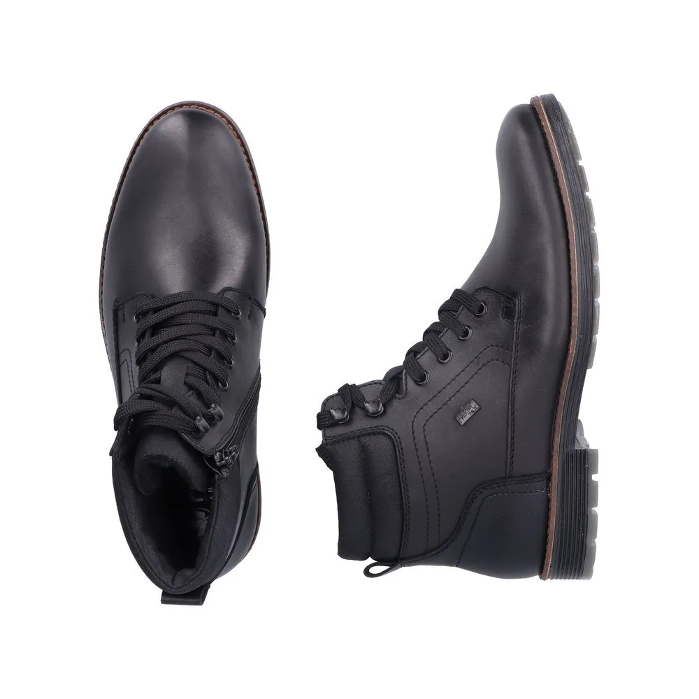 Rieker Black Warmlined Lace Up Boot