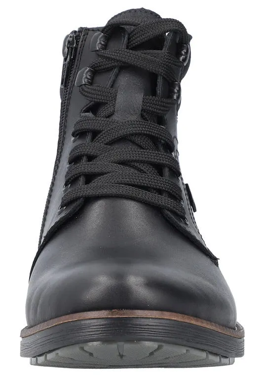 Rieker Black Warmlined Lace Up Boot