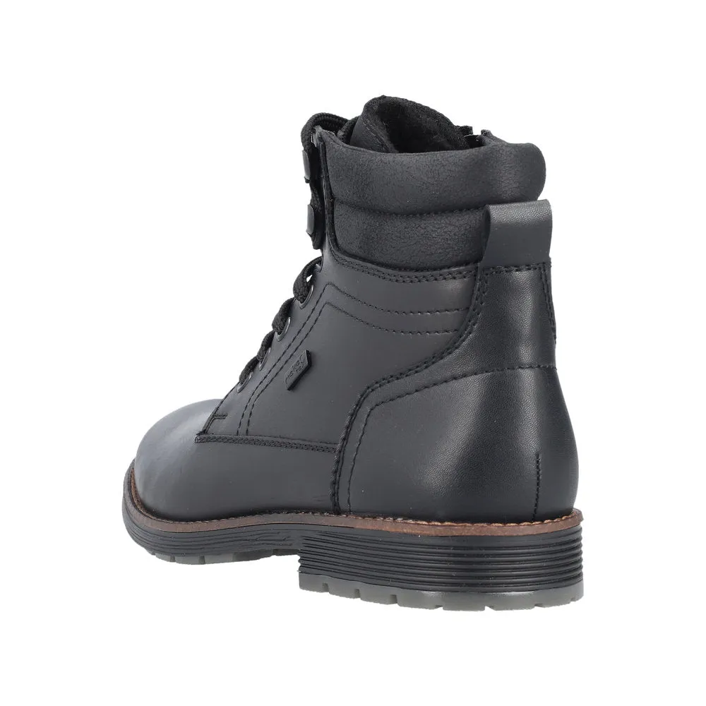 Rieker Black Warmlined Lace Up Boot