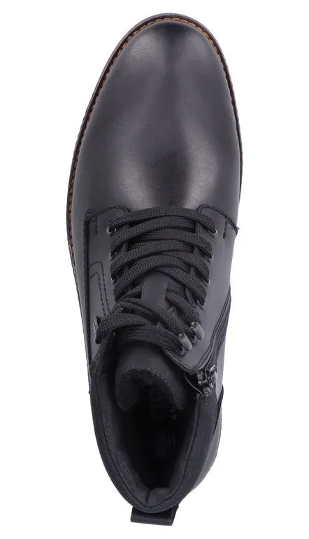 Rieker Black Warmlined Lace Up Boot