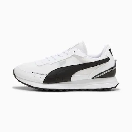 Road Rider Leather Sneakers | PUMA White-PUMA Black | PUMA Staff Picks | PUMA 