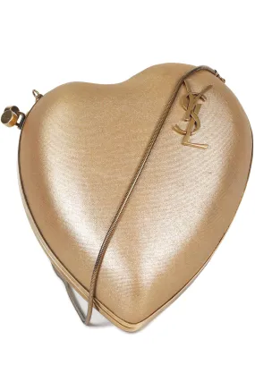 SAINT LAURENT LOVE BOX NUBUCK SHOULDER BAG