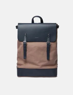 Sandqvist Hege Backpack - Earth Brown/Navy Blue