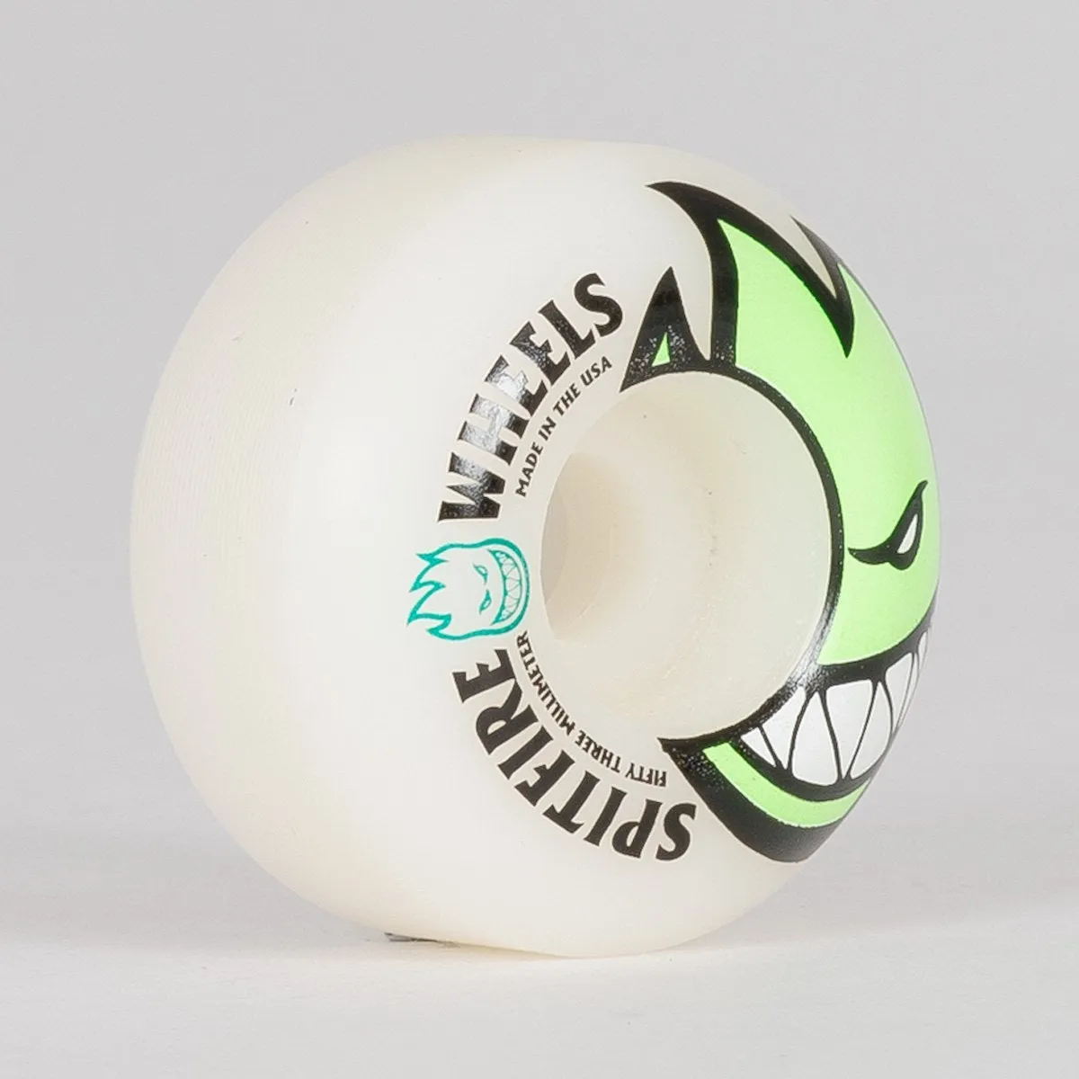 Spitfire Bighead Skateboard Wheels White/Green 53mm