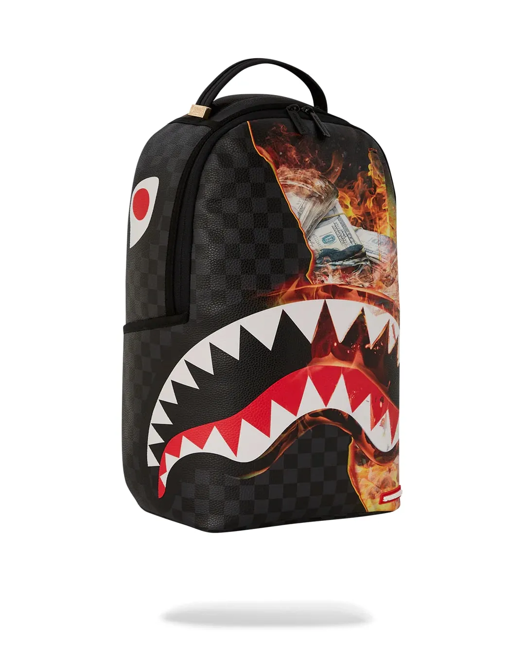 Sprayground Shark Fire Check DLXSV Backpack B6358