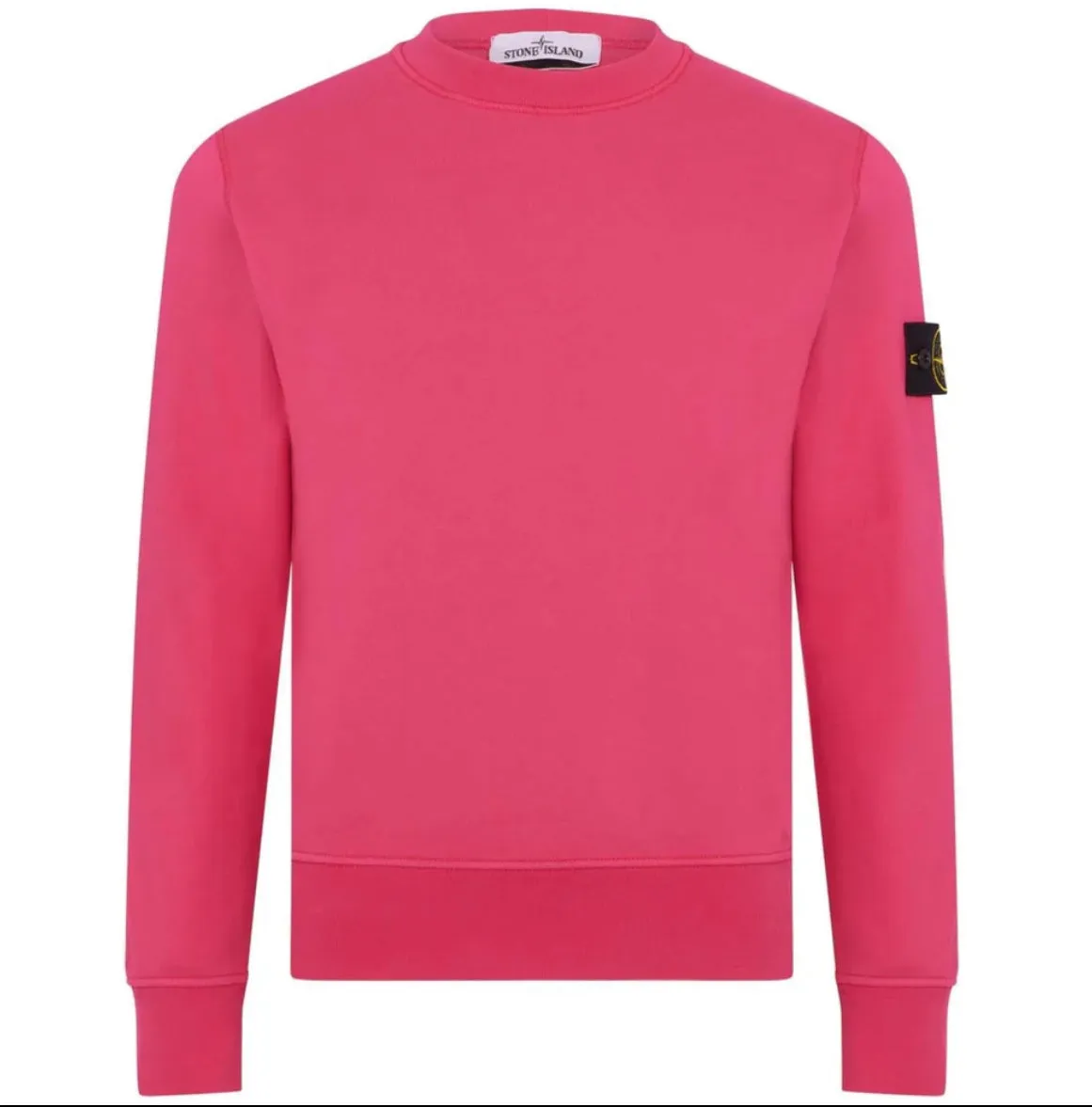 STONE ISLAND COTTON FLEECE SWEATSHIRT - CICLAMINO