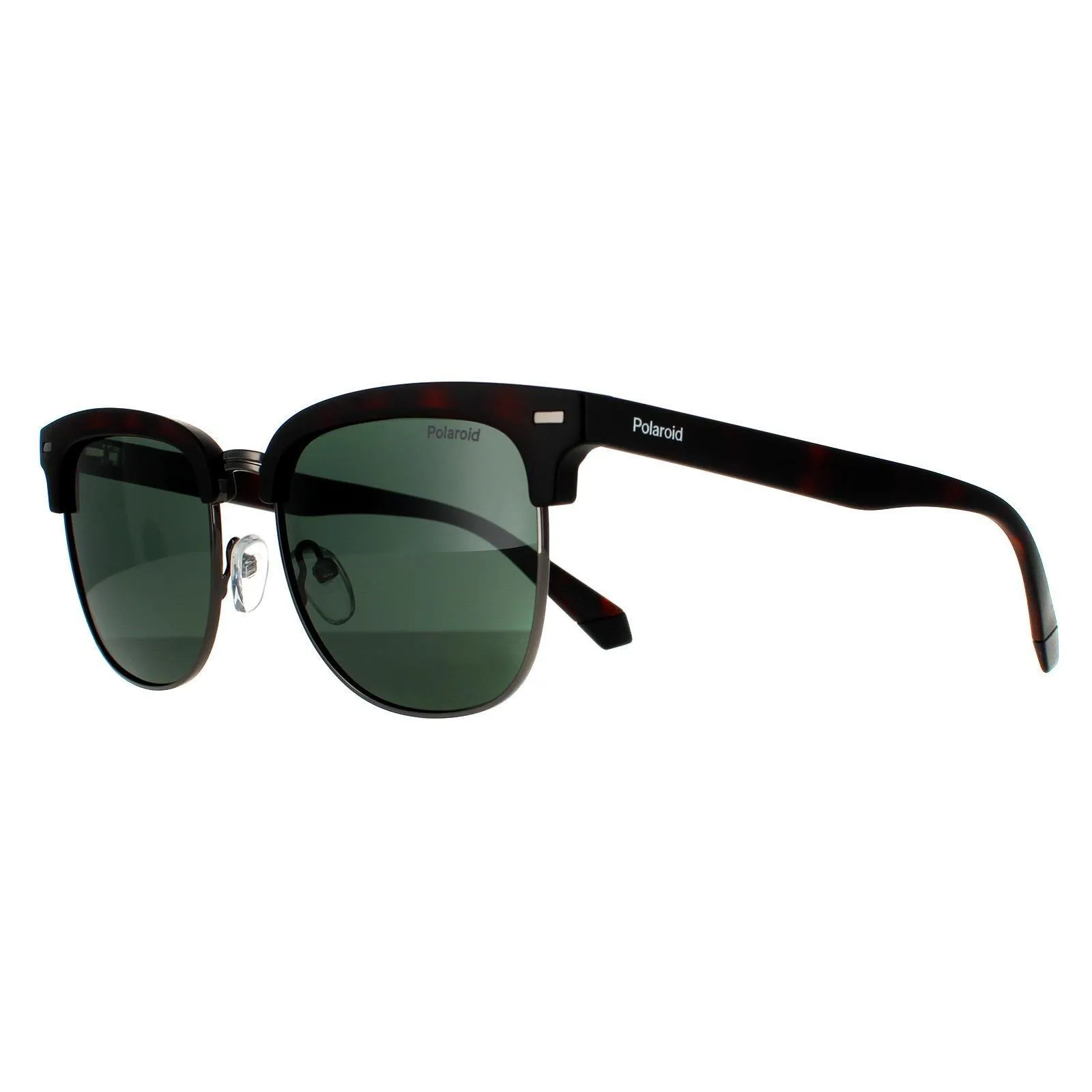 Sunglasses | Square Matte Havana Green Polarized Sunglasses | Polaroid