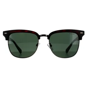 Sunglasses | Square Matte Havana Green Polarized Sunglasses | Polaroid