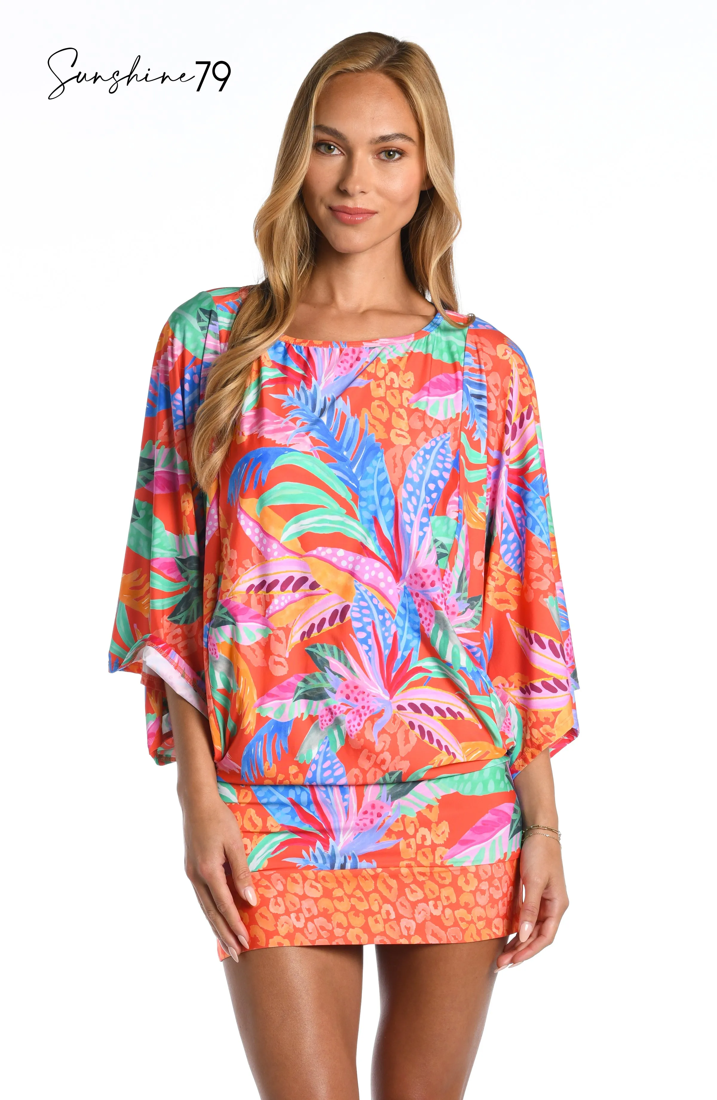 Sunshine 79 Trippy Tropics Short Sleeve Tunic - FINAL SALE