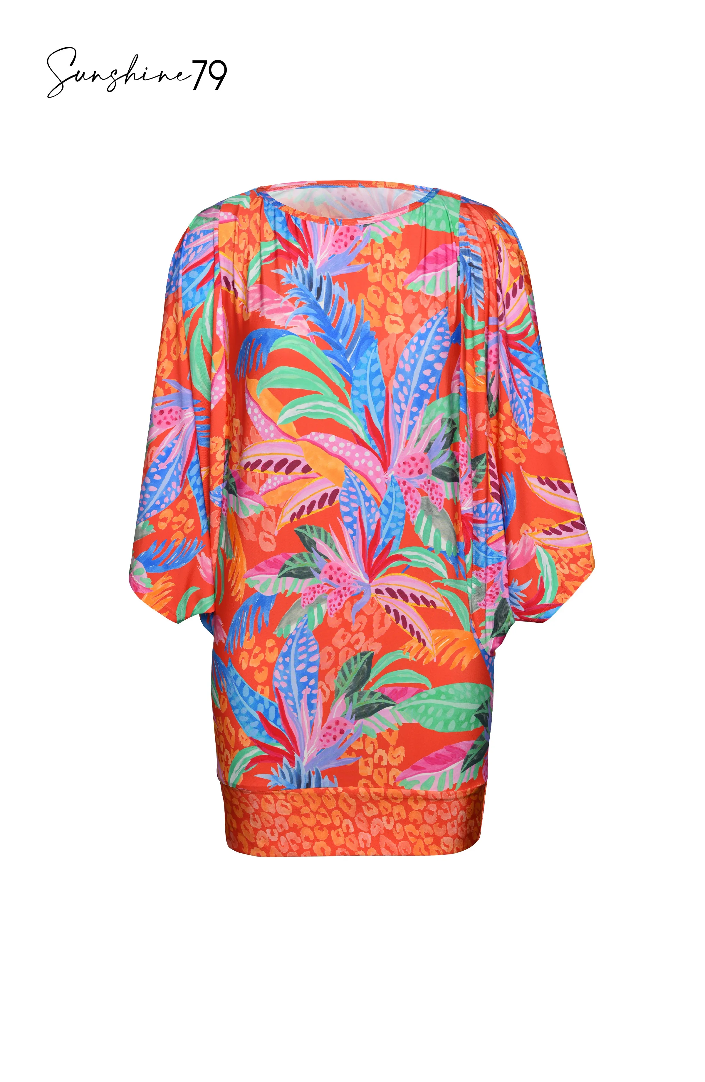 Sunshine 79 Trippy Tropics Short Sleeve Tunic - FINAL SALE