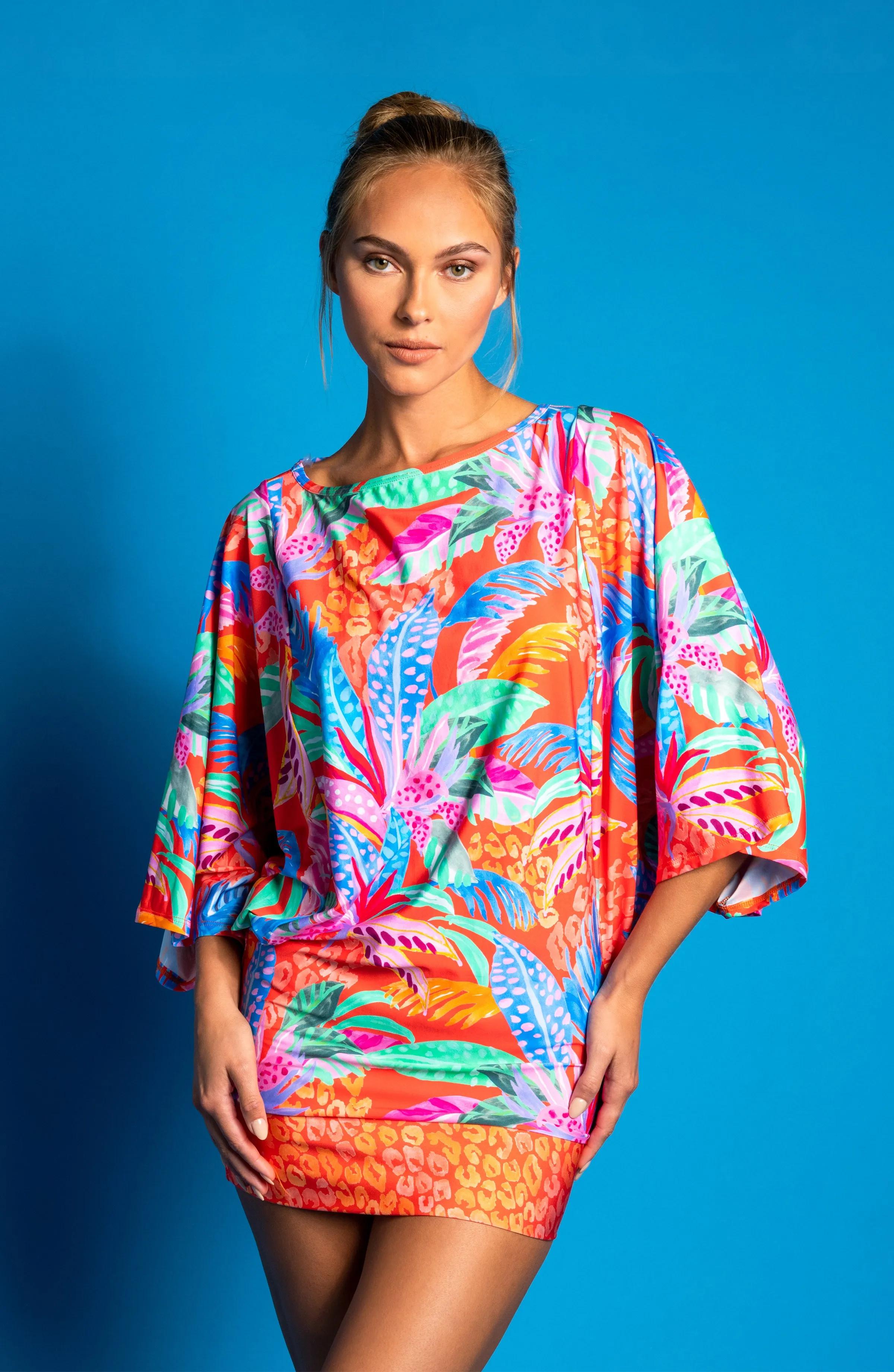 Sunshine 79 Trippy Tropics Short Sleeve Tunic - FINAL SALE